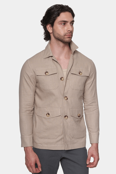The Slim Safari Coat (Natural) Bright Moons