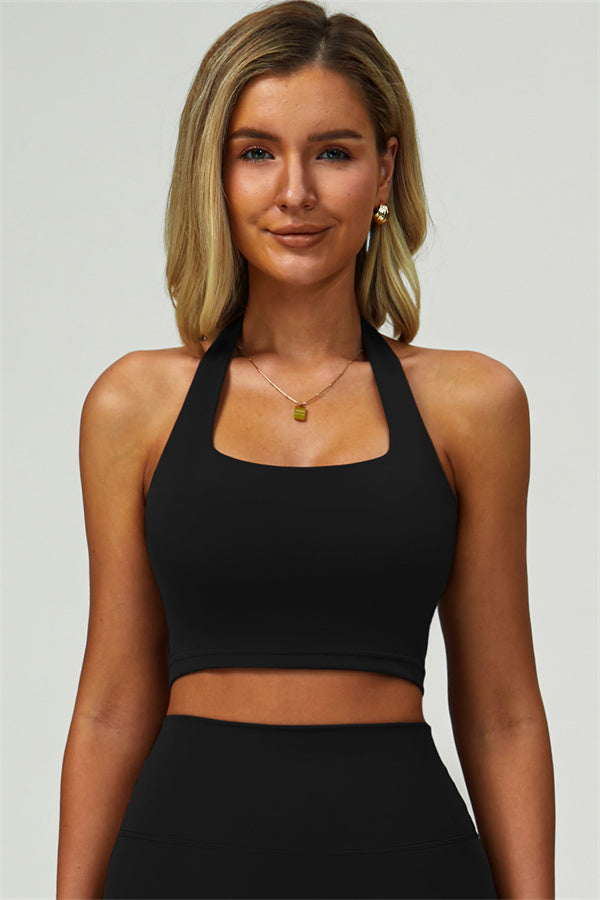 The Seraphine Halter Crop Top Leggings 2-Piece Set Fitglutes Activewear Gymwear Sportswear & Workout Clothes