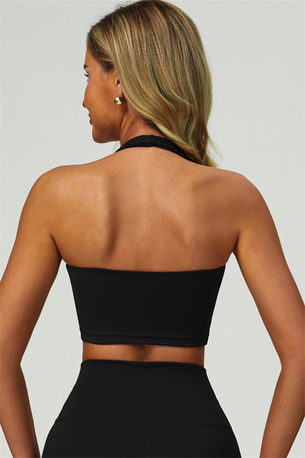 The Seraphine Halter Crop Top Leggings 2-Piece Set Fitglutes Activewear Gymwear Sportswear & Workout Clothes
