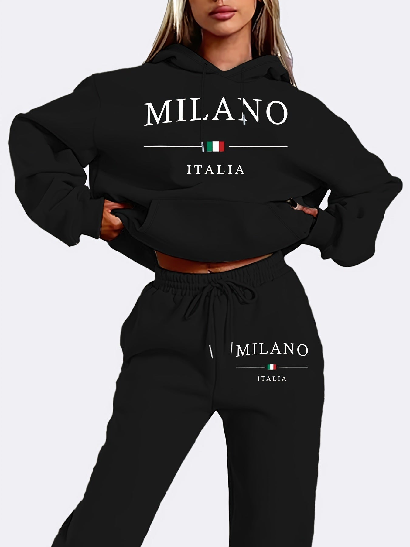 Trendy Plus Size Fleece-lined Sweater Suit See size chart under “more details” The Fashion Celestial