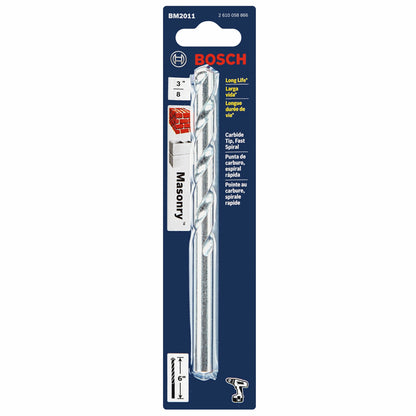 BOSCH BM2011 3/8 In. X 4 In. X 6 In. Fast Spiral Rotary Masonry Drill Bit VM Hardware