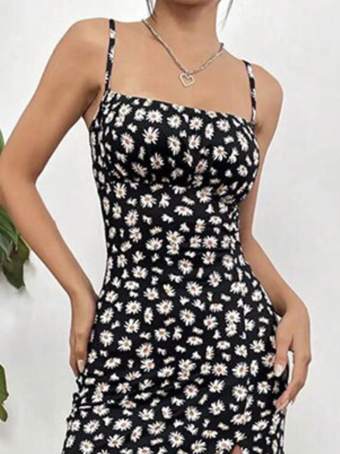 Slit Spaghetti Strap Midi Dress New Era Fashion LLc