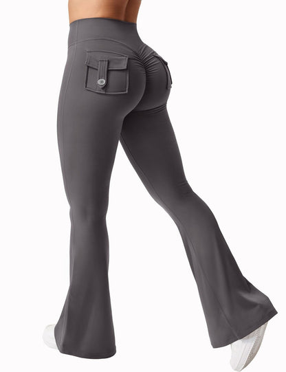 🖤 Women's High-Waisted Cargo Pocket Workout Leggings FitiqueFit