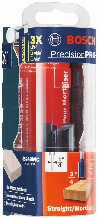 BOSCH 85248MC 3/4 In. x 3/4 In. Carbide-Tipped Hinge Mortising Router Bit VM Hardware