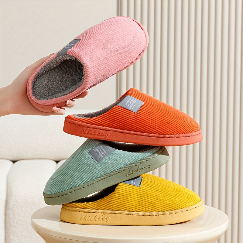 Couple's Warm Slippers for Women, Household Use for Spring, Autumn, and Winter, Non-Slip Thick Sole Indoor Postpartum Plush Slippers for Winter, for Men, Women Shoes NovaCart
