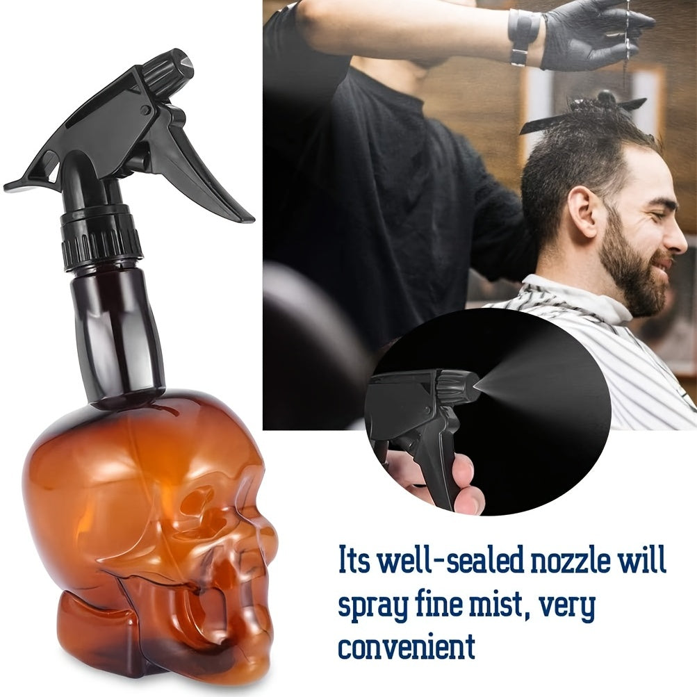 200Ml/7Oz Empty Spray Bottle with a Fine Mist Sprayer Featuring a Retro Skull Design, Made of Plastic And Refillable, Ideal for Hair Styling, Cleaning, And Plant Care NovaCart