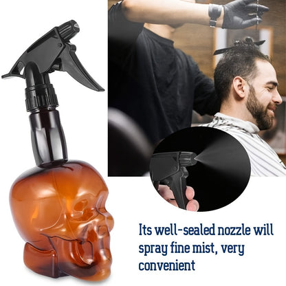 200Ml/7Oz Empty Spray Bottle with a Fine Mist Sprayer Featuring a Retro Skull Design, Made of Plastic And Refillable, Ideal for Hair Styling, Cleaning, And Plant Care NovaCart