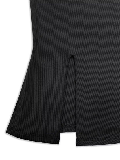 Plus Size Slit Round Neck Cami See size chart under “more details” The Fashion Celestial