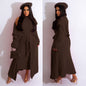 Autumn And Winter Elegant Dress Long Cardigan Velvet Two-piece Suit Grayceful LLC