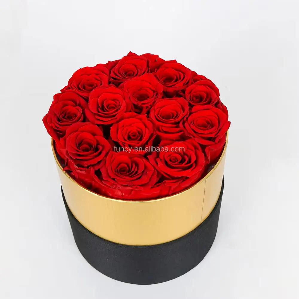 Elegant Custom Logo Preserved Roses Gift Box - Perfect for Mother's Day and Special Occasions