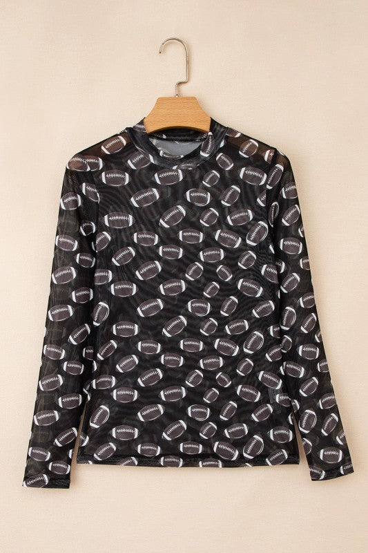 Maci Rugby Mesh Sheer Long Sleeve Top See size chart under “more details” The Fashion Celestial