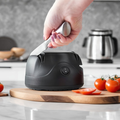 [Professional Knife Sharpener] WANVOAPLS Professional Electric Knife Sharpener 28D-4 Model - 4-Slot Sharpening System, Dual Voltage (36V-100V) with US Plug, ABS Material - Ideal for Kitchen Knives and Utensils | Modern Kitche NovaCart