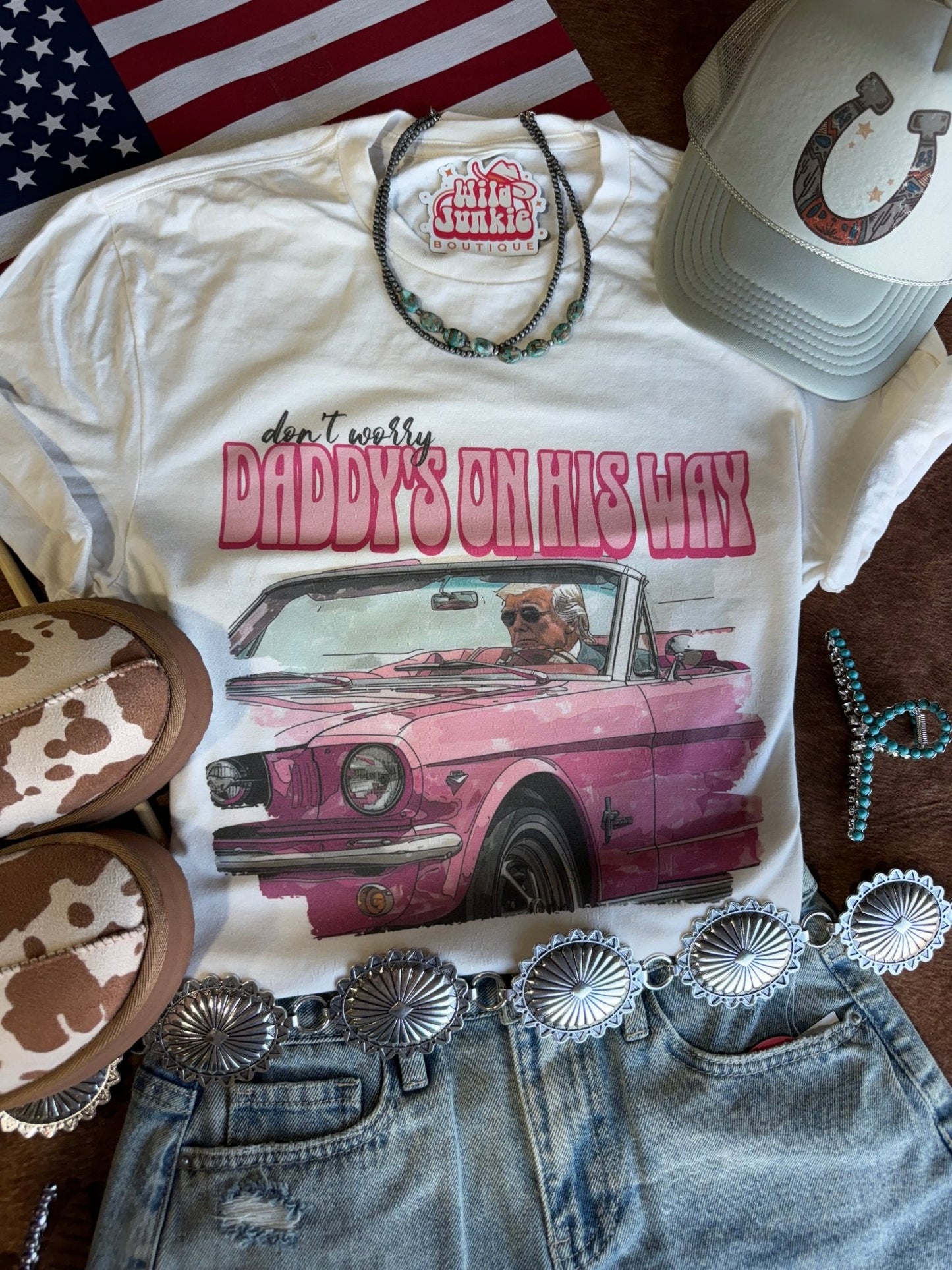 Daddy's on His Way Trump Graphic Tee Wild Junkie