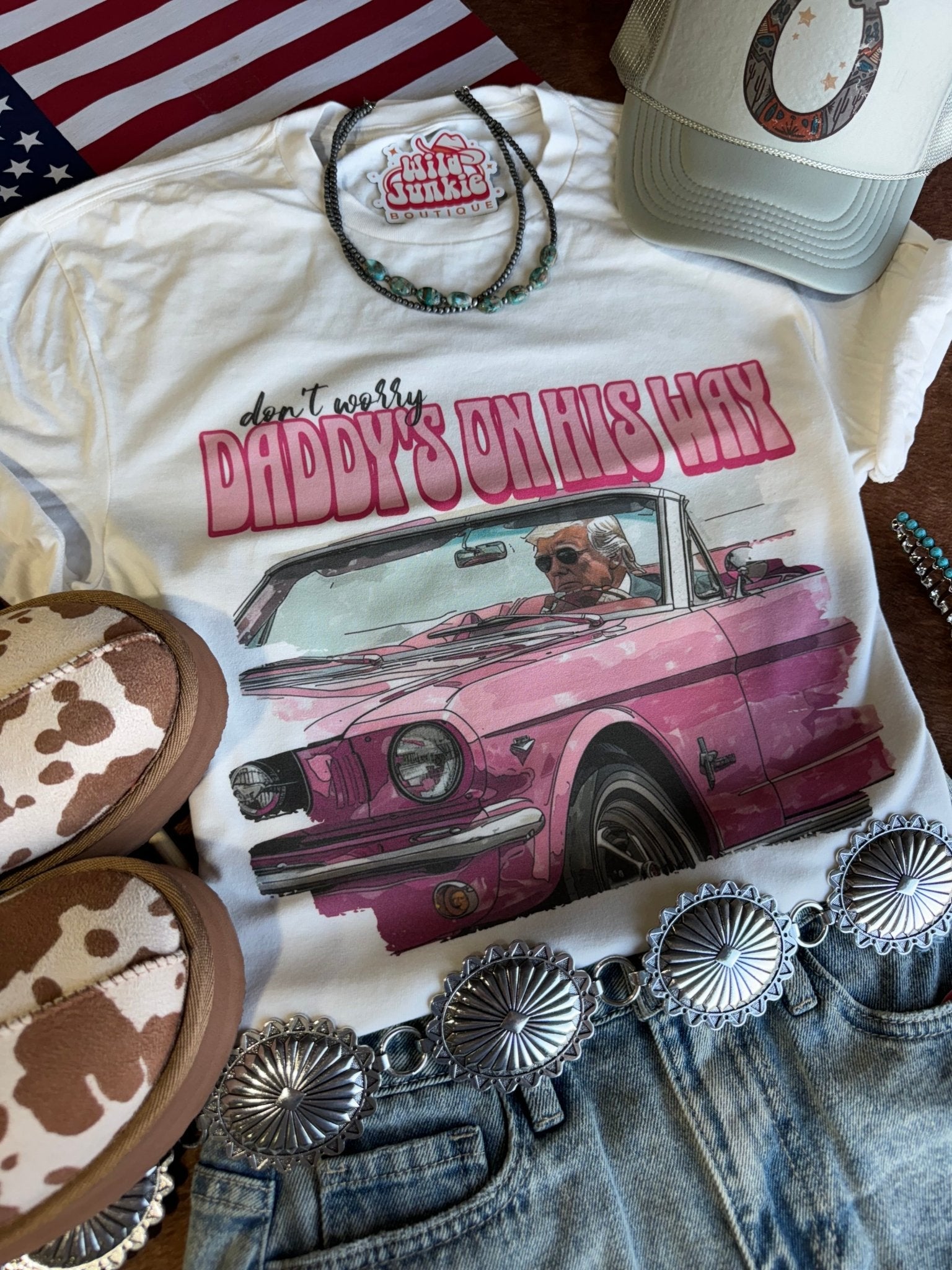 Daddy's on His Way Trump Graphic Tee Wild Junkie