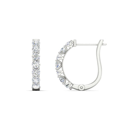 Modern Huggie Hoop Earrings Fascinating Diamonds