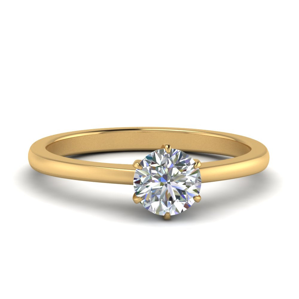 Classic Six Prong Solitaire Ring Fascinating Diamonds