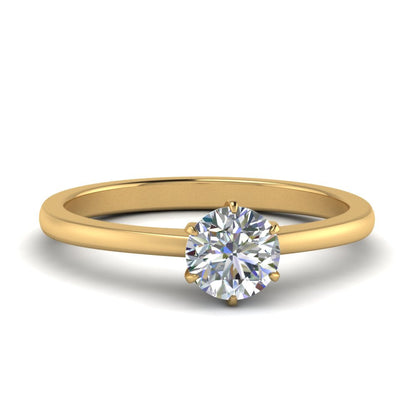 Classic Six Prong Solitaire Ring Fascinating Diamonds
