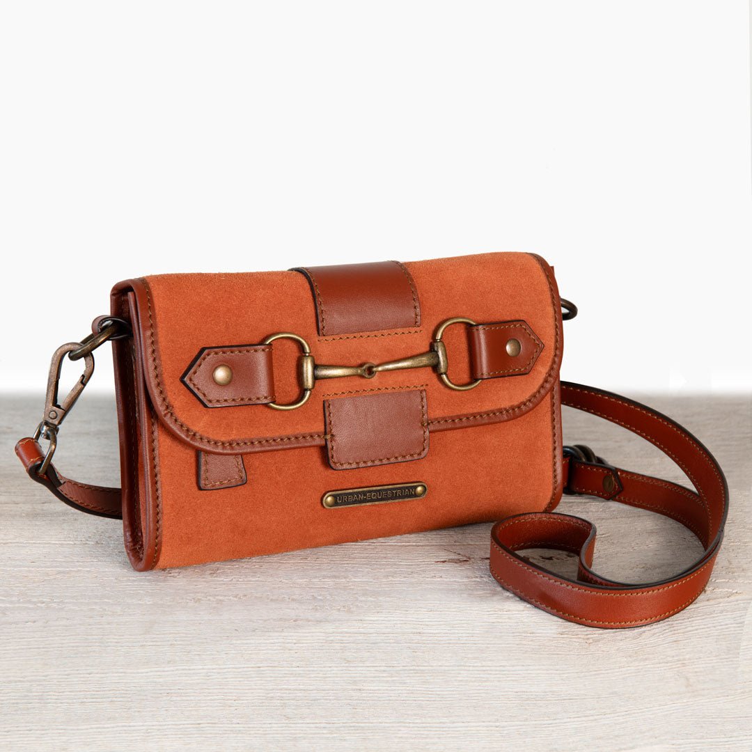 Dalton - Horse Bit Crossbody Luxury Leather Handbag in Cognac on Cognac Urban-Equestrian