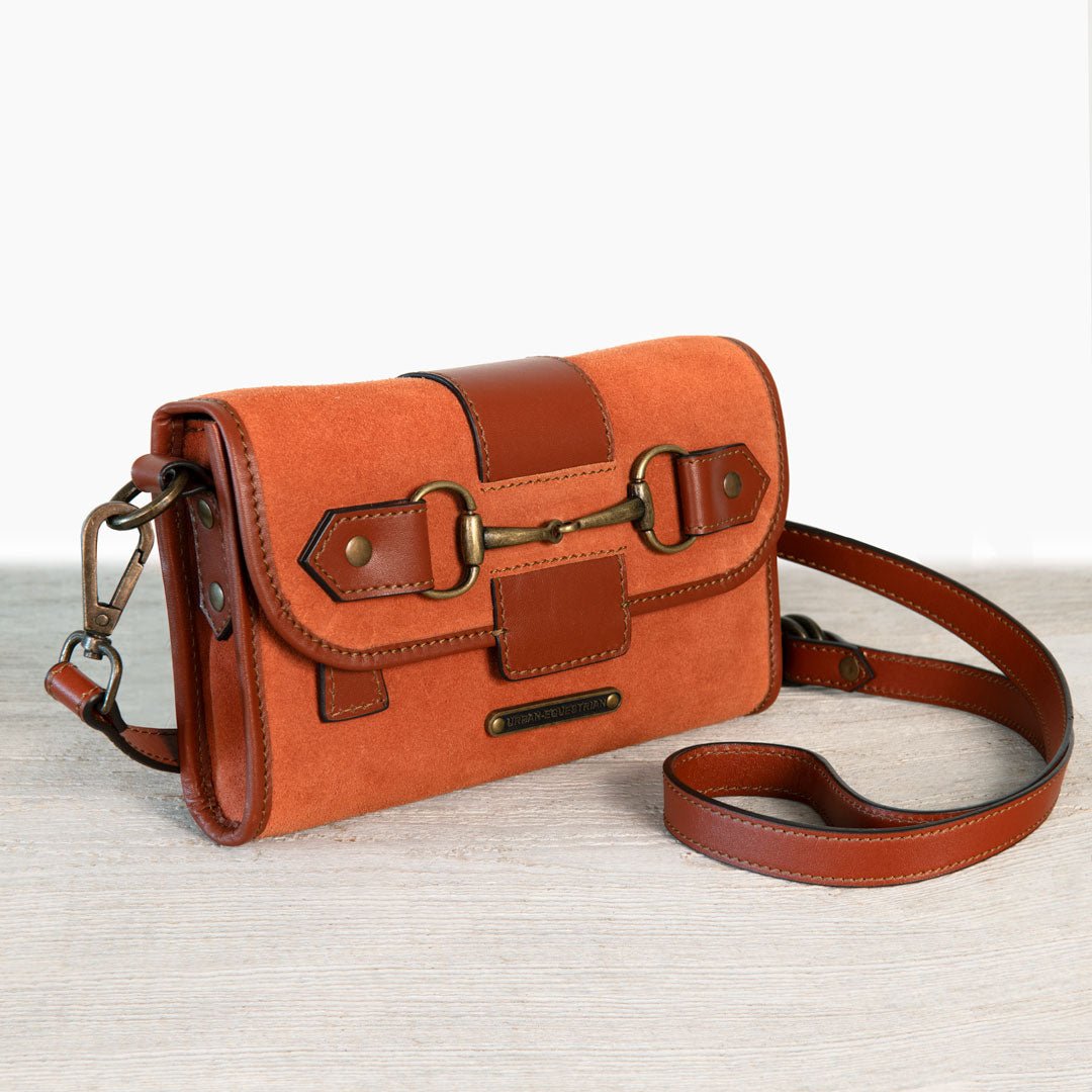 Dalton - Horse Bit Crossbody Luxury Leather Handbag in Cognac on Cognac Urban-Equestrian