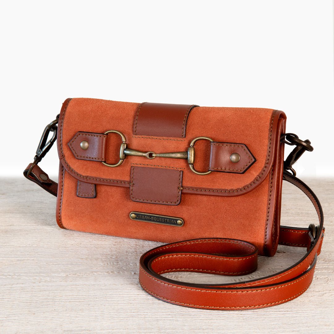 Dalton - Horse Bit Crossbody Luxury Leather Handbag in Cognac on Cognac Urban-Equestrian