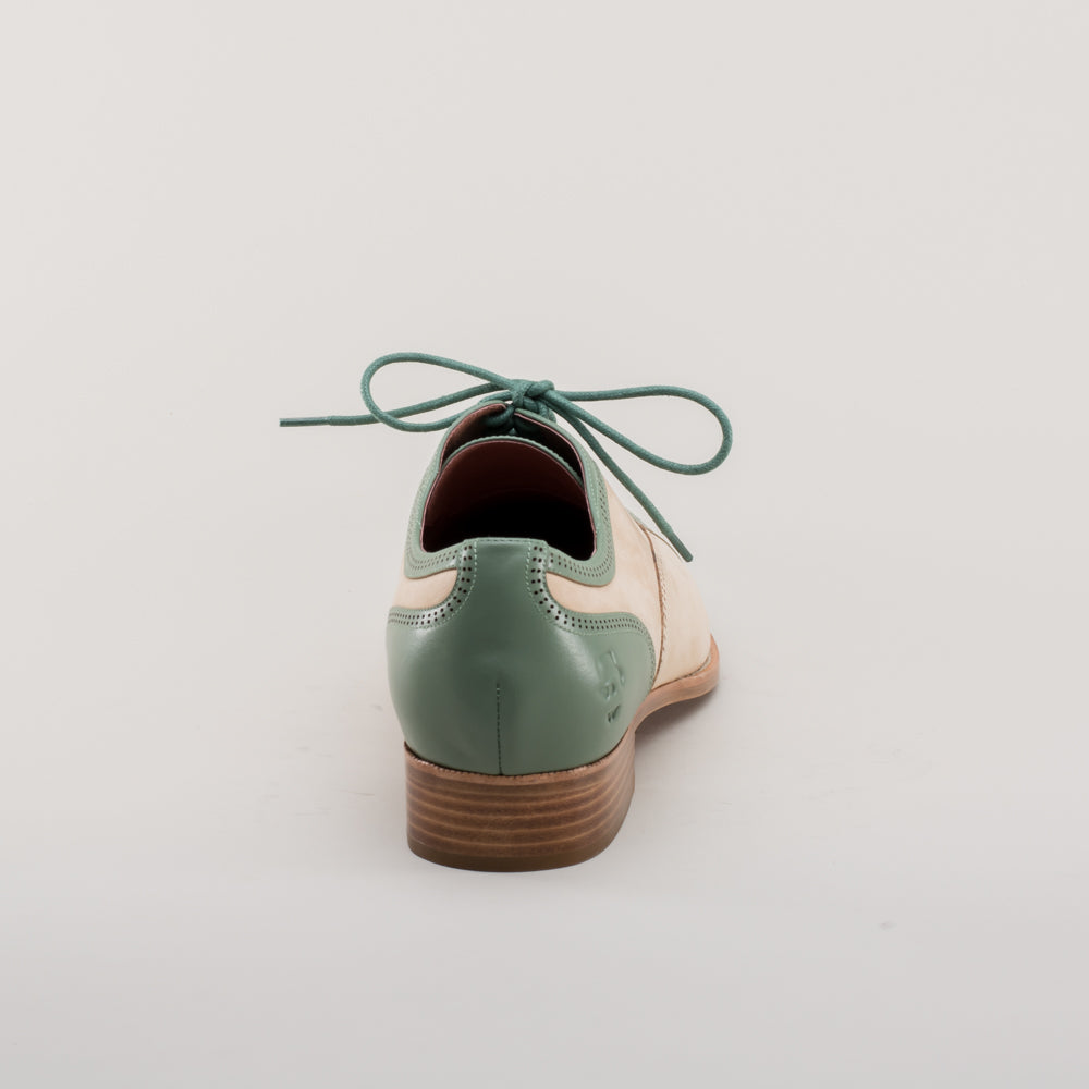 Dandy Men's Vintage Cap Toe Oxfords (Sage/Buff) American Duchess