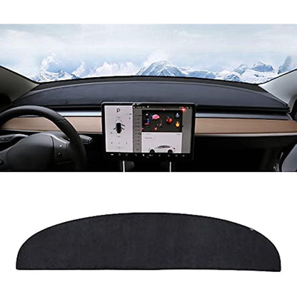 Dashboard Blackout Mat for Model 3/Y Anti-Glare Flannel Dash Cover Tesery Official Store