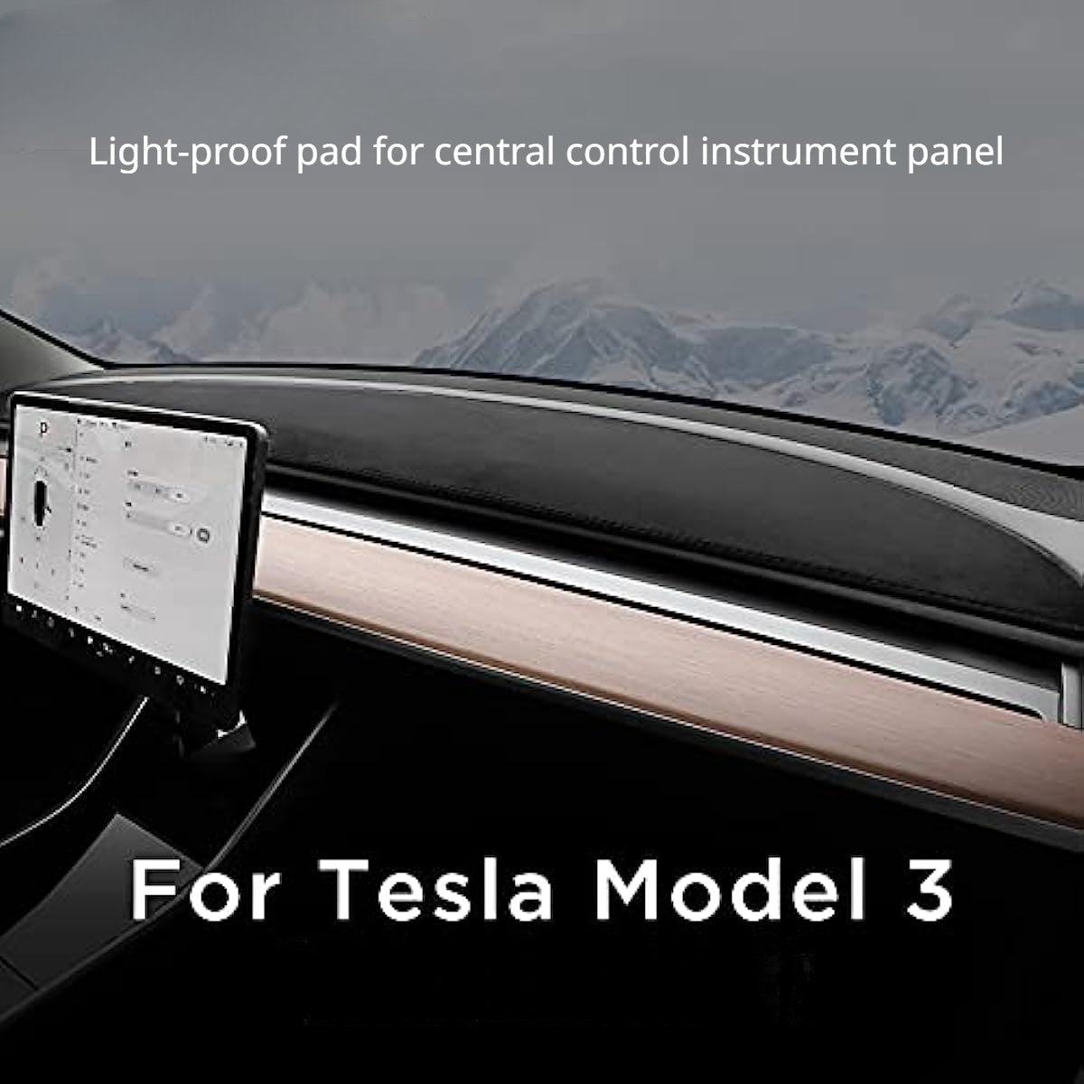 Dashboard Blackout Mat for Model 3/Y Anti-Glare Flannel Dash Cover Tesery Official Store