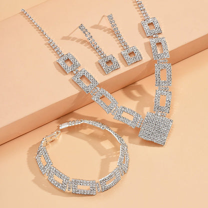 Dazzling 3-Piece Full Rhinestones Jewelry Set (MAC317) Mariam's Collection