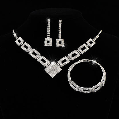 Dazzling 3-Piece Full Rhinestones Jewelry Set (MAC317) Mariam's Collection
