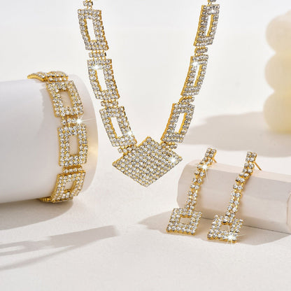 Dazzling 3-Piece Full Rhinestones Jewelry Set (MAC317) Mariam's Collection