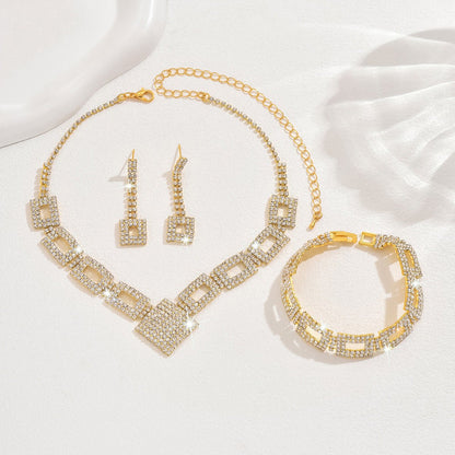 Dazzling 3-Piece Full Rhinestones Jewelry Set (MAC317) Mariam's Collection