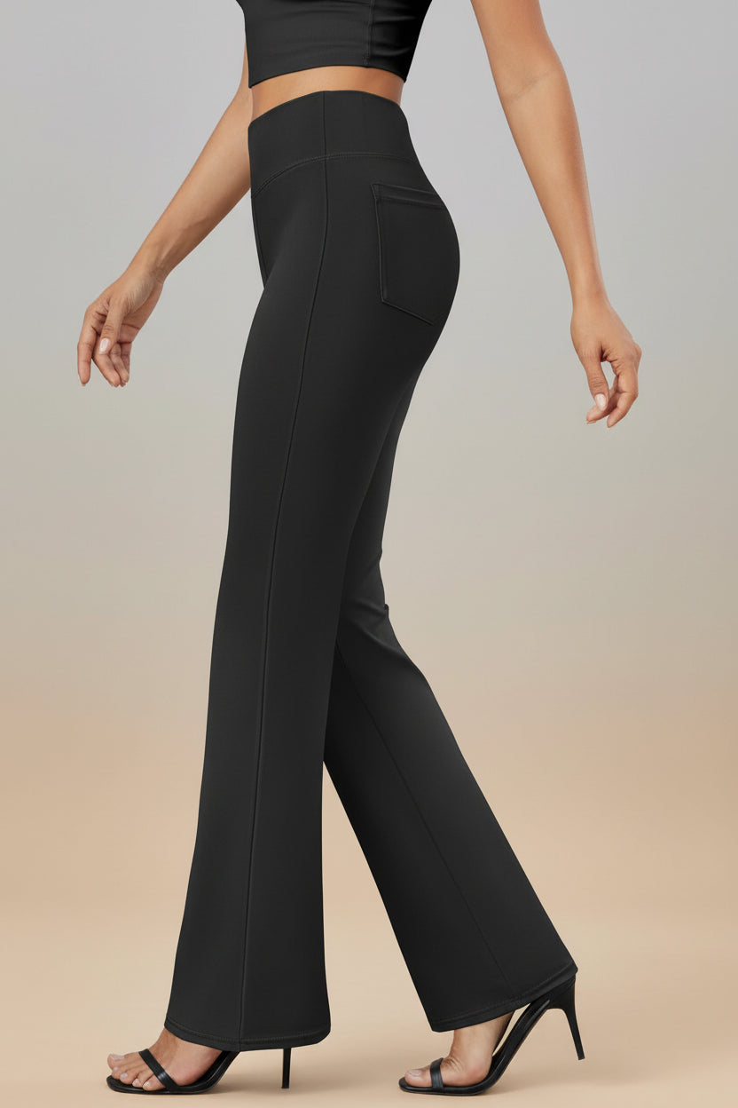 Business-Casual High-Waisted Stretch Trousers for Women FitiqueFit