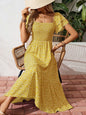 Plus Size Backless Midi Dress – Elegant Pleated Summer Party Dress FitiqueFit