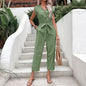 Women's High-Waist Cropped Strap Jumpsuit – 7 Colors S–XL FitiqueFit