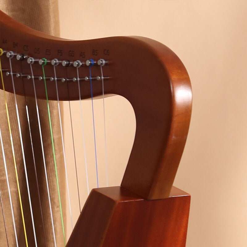 19 String 15 String Lyre Harp Mahogany Solid Wooden High Quality Portable Musical Instrument Stringed Instrument with Tuning Wrench Eid Al-Adha Mubarak NovaCart