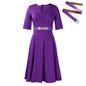 Fashion Elegant Graceful Solid Color Dress Grayceful LLC