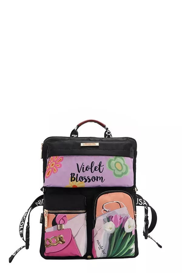 Nicole Lee USA Multi-Pocket Travel Backpack West2East Surf