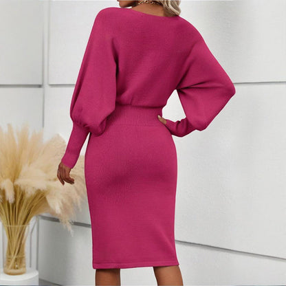 Women’s Lantern Sleeve Bodycon Dress FitiqueFit