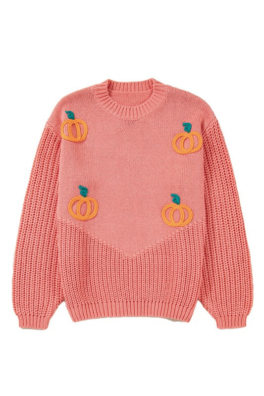 Pumpkin Embroidered Thanksgiving Holiday Sweater Shop Style & More | Fresh Looks, Everyday Deals & Free Shipping