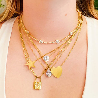 Locked In Shiny Heart Necklace Shop Style & More | Fresh Looks, Everyday Deals & Free Shipping