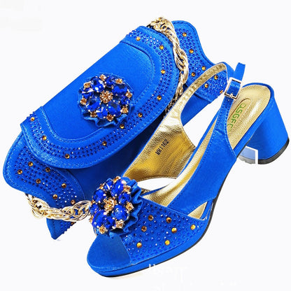 Evening Party With Rhinestone Pointed Toe Shoes Hand Bag Suit See size chart under “more details” The Fashion Celestial