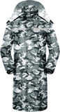 Raincoat Waterproof Long Rain Jacket Lightweight Rainwear Reflective with Packable Hood for Men Women Adults
