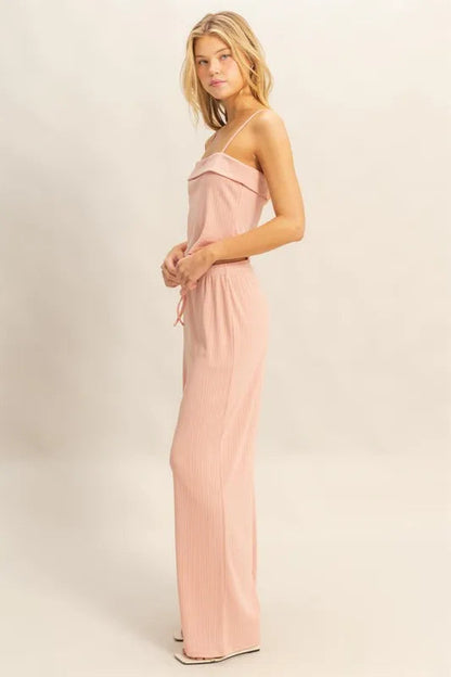 HYFVE Rib Knit Cami Top and Pants Set West2East Surf