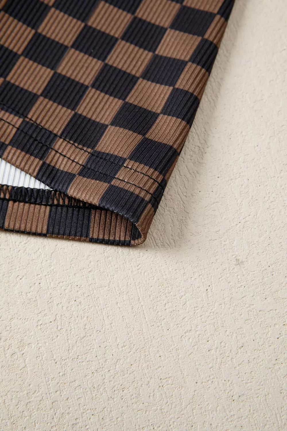 Checkerboard Round Neck Summer T Shirt New Era Fashion LLc