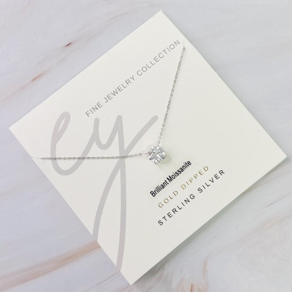 Brilliant Sparkle Moissanite Floating Necklace Shop Style & More | Fresh Looks, Everyday Deals & Free Shipping