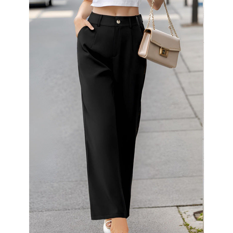 Women’s Elegant Suit Pants with Pockets – Office Trousers FitiqueFit