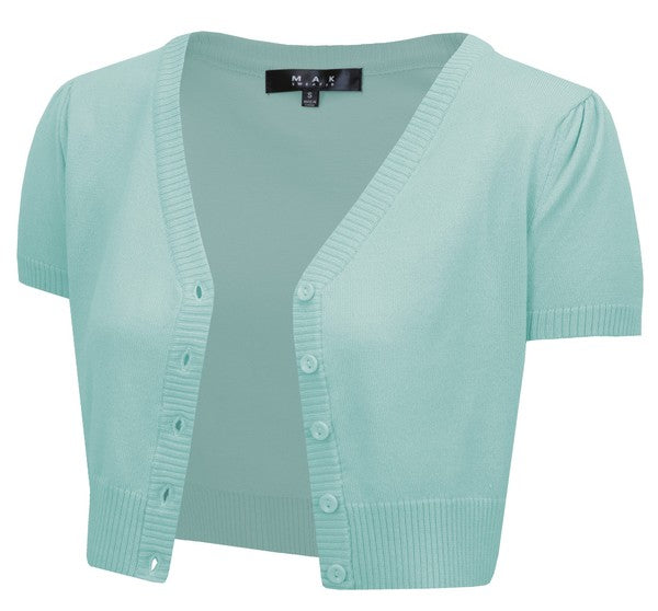 Cropped Bolero Knit Sweater Cardigan Short Sleeve Shop Style & More | Fresh Looks, Everyday Deals & Free Shipping