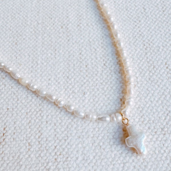 Genuine Freshwater Pearl Cross Necklace Shop Style & More | Fresh Looks, Everyday Deals & Free Shipping