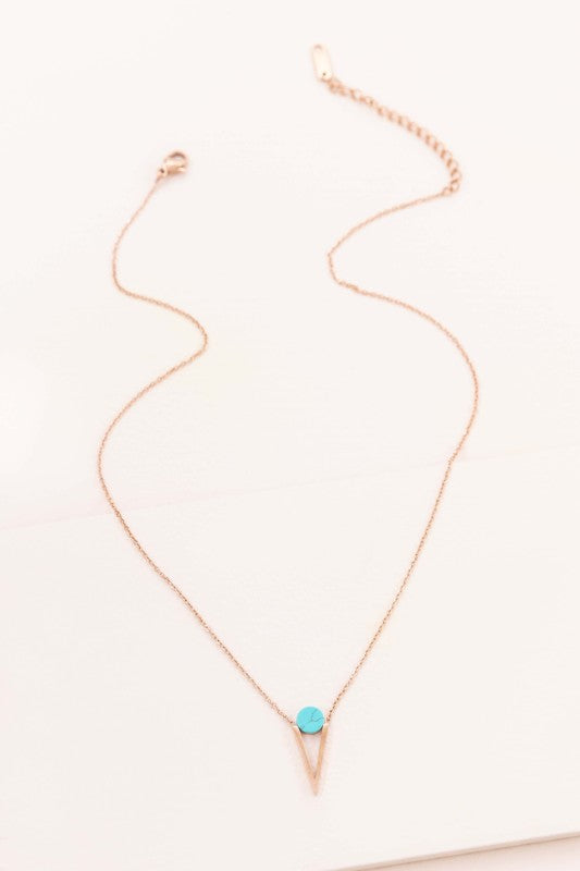 Tensly Point Stone Necklace | Rose Gold (14K) Shop Style & More | Fresh Looks, Everyday Deals & Free Shipping
