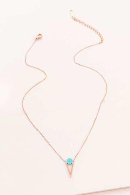 Tensly Point Stone Necklace | Rose Gold (14K) Shop Style & More | Fresh Looks, Everyday Deals & Free Shipping